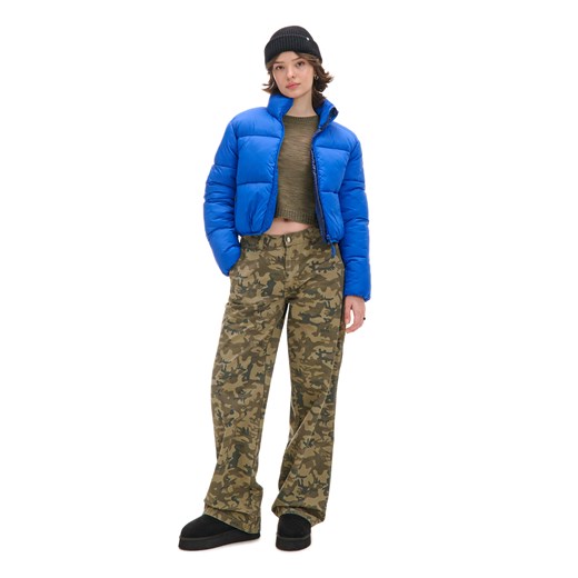 Cropp - Niebieska kurtka puffer - niebieski Cropp XS wyprzedaż Cropp