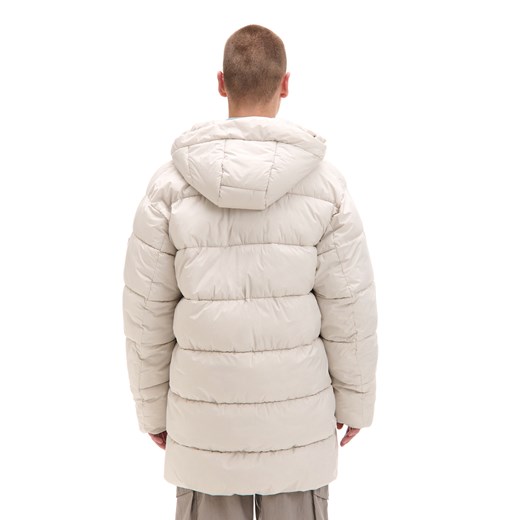 Cropp - Kremowy pikowany płaszcz z kapturem - kremowy Cropp XL Cropp