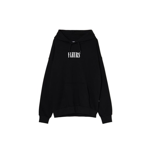 Cropp - Bluza z kwiatowym printem UNISEX - czarny Cropp XL Cropp