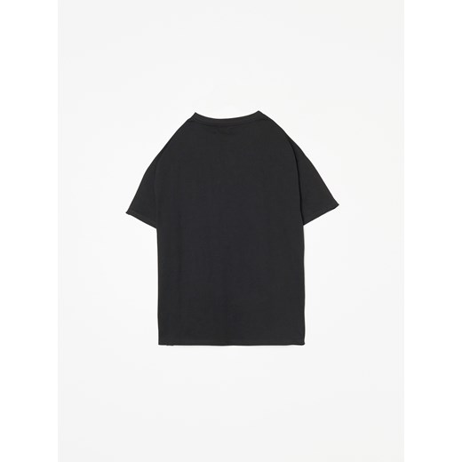 Cropp - T-shirt z nadrukiem brytyjskiej flagi - czarny Cropp L Cropp
