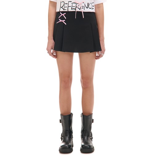 Cropp - Spódnica mini z kokardkami - czarny ze sklepu Cropp w kategorii Spódnice - zdjęcie 176576413