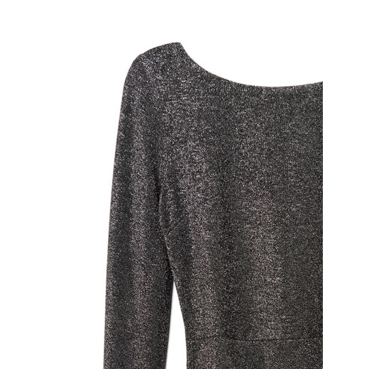 Cropp - Błyszcząca sukienka mini - szary Cropp M Cropp