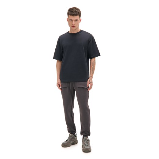 Cropp - Dresowe joggery regular fit - szary Cropp L Cropp