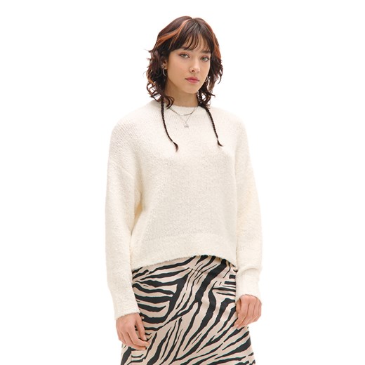 Cropp - Biały sweter - biały Cropp XL promocja Cropp