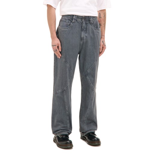 Cropp - Jeansy baggy z dekoracyjnymi przeszyciami - surowy granatowy ze sklepu Cropp w kategorii Jeansy męskie - zdjęcie 176577073