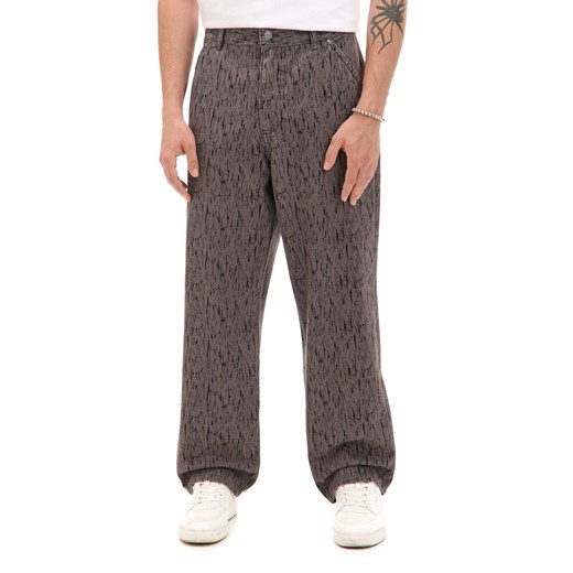 Cropp - Spodnie loose z nadrukiem all over - szary ze sklepu Cropp w kategorii Spodnie męskie - zdjęcie 176577172