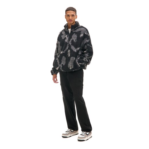 Cropp - Czarne spodnie jogger loose - czarny Cropp 38 okazja Cropp