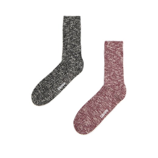 Cropp - 2 pack melanżowych skarpet - czarny ze sklepu Cropp w kategorii Skarpetki męskie - zdjęcie 176577580
