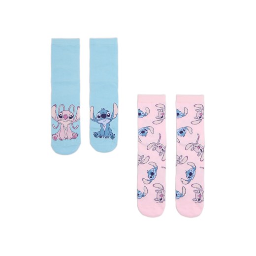 Cropp - 2 pack skarpet Stitch i Andzia - błękitny Cropp 35-38 Cropp