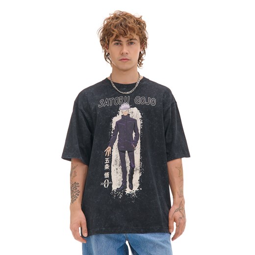 Cropp - Czarny T-shirt z Jujutsu Kaisen UNISEX - czarny ze sklepu Cropp w kategorii T-shirty męskie - zdjęcie 176578180