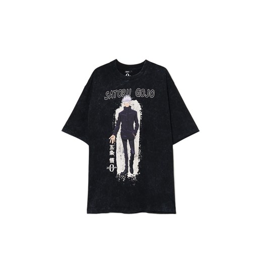 Cropp - Czarny T-shirt z Jujutsu Kaisen - czarny Cropp S Cropp