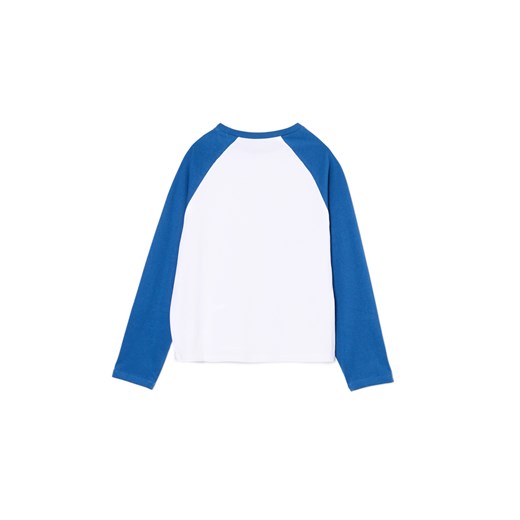 Cropp - Koszulka longsleeve z niebieskimi rękawami UNISEX - niebieski Cropp XS Cropp