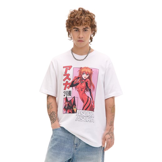 Cropp - T-shirt Neon Genesis Evangelion UNISEX - biały Cropp XXL Cropp