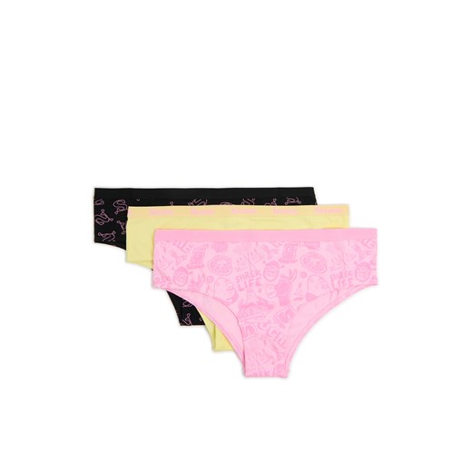 Cropp - 3 pack majtek z motywem Shreka - wielobarwny ze sklepu Cropp w kategorii Majtki damskie - zdjęcie 176578583