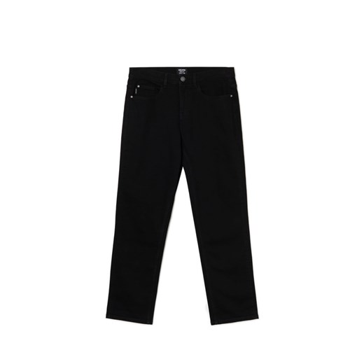 Cropp - Czarne jeansy regular z acid wash - czarny ze sklepu Cropp w kategorii Jeansy męskie - zdjęcie 176578632