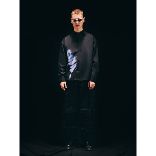Cropp - Jeansy baggy multipockets - czarny ze sklepu Cropp w kategorii Jeansy męskie - zdjęcie 176579124