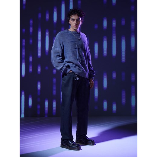 Cropp - Czarne jeansy relaxed fit - czarny Cropp 32/34 Cropp