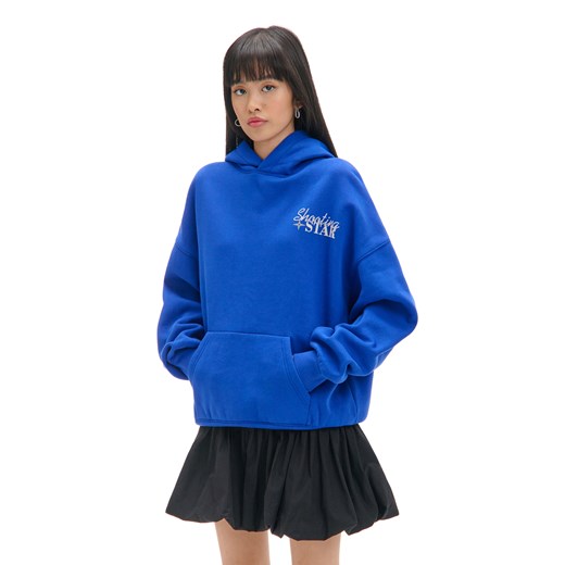 Cropp - Niebieska bluza z astralnym nadrukiem - niebieski ze sklepu Cropp w kategorii Bluzy damskie - zdjęcie 176579193