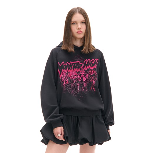 Cropp - Czarna bluza z kapturem Monster High - czarny ze sklepu Cropp w kategorii Bluzy damskie - zdjęcie 176579241