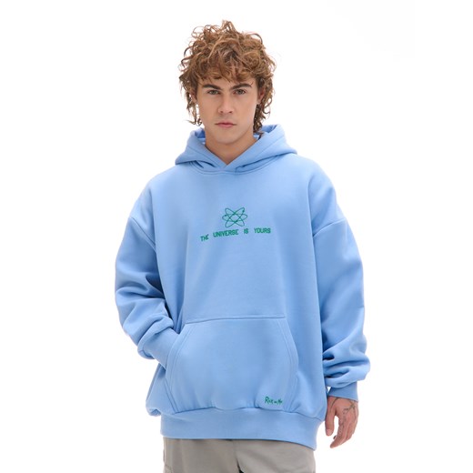 Cropp - Błękitna bluza hoodie Rick i Morty - fioletowy ze sklepu Cropp w kategorii Bluzy męskie - zdjęcie 176579314