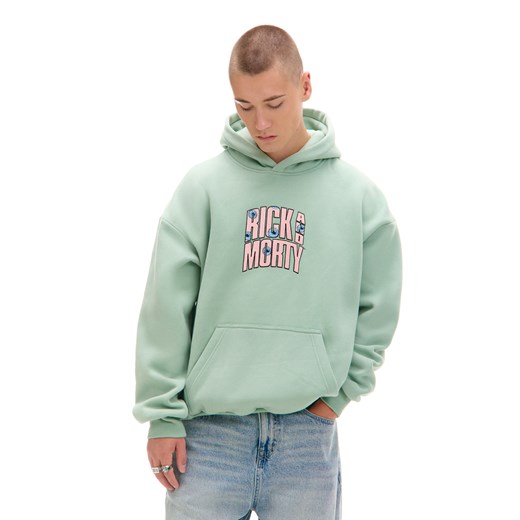 Cropp - Jasnozielona bluza hoodie Rick i Morty UNISEX - zielony Cropp L Cropp