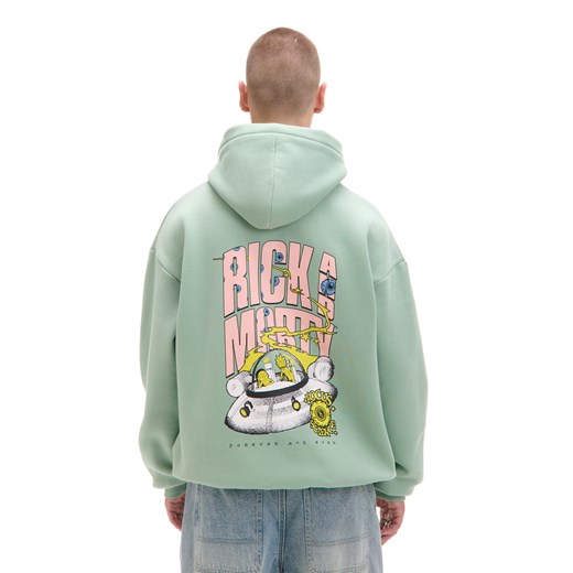 Cropp - Jasnozielona bluza hoodie Rick i Morty UNISEX - zielony Cropp M Cropp