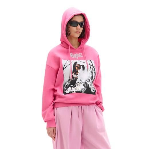 Cropp - Różowa bluza z kapturem Bratz - różowy ze sklepu Cropp w kategorii Bluzy damskie - zdjęcie 176579343