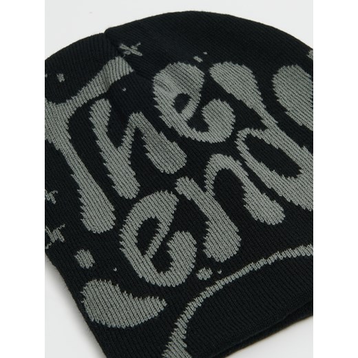 Cropp - Czapka beanie z napisem The End - szary Cropp Uniwersalny Cropp