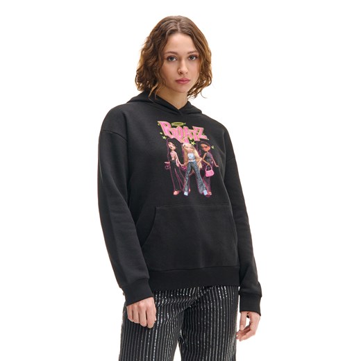 Cropp - Czarna bluza z kapturem Bratz - czarny ze sklepu Cropp w kategorii Bluzy damskie - zdjęcie 176579683