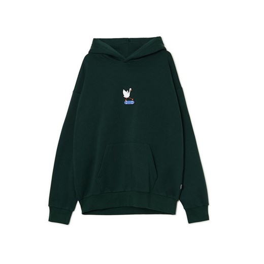Cropp - Zielona bluza ze streetową gęsią - zielony Cropp M Cropp