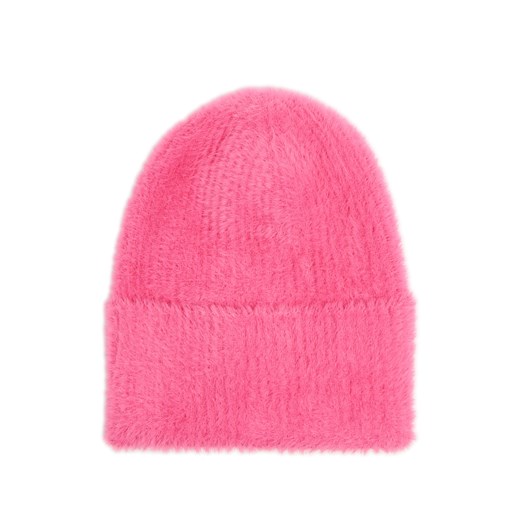 Cropp - Futrzana czapka beanie - różowy Cropp Uniwersalny Cropp