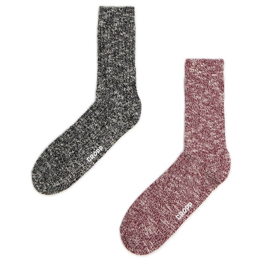 Cropp - 2 pack melanżowych skarpet - czarny Cropp 39-42 Cropp