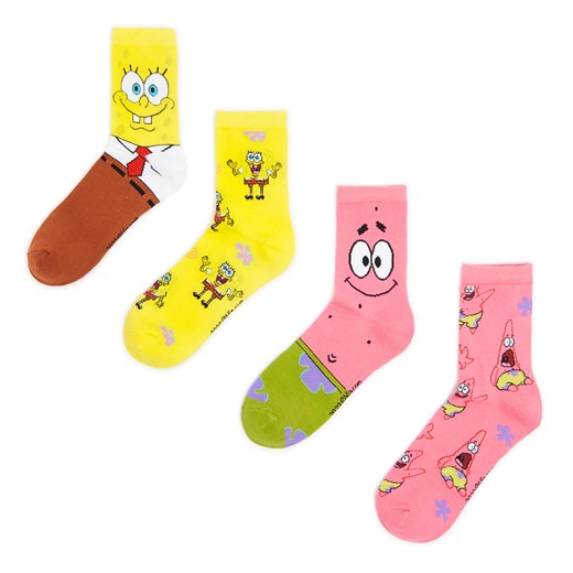 Cropp - 2 pack skarpet SpongeBob i Patryk - wielobarwny Cropp 39-41 Cropp