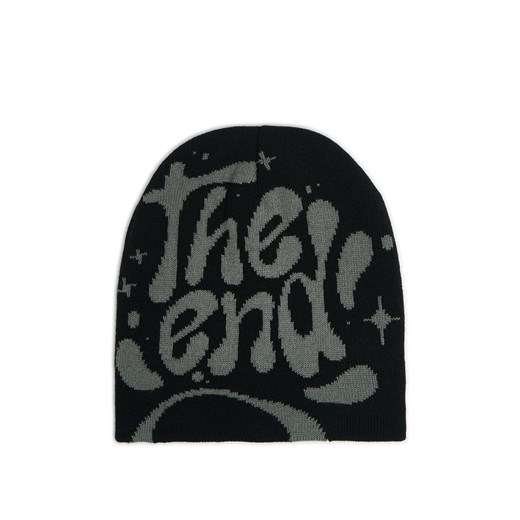 Cropp - Czapka beanie z napisem The End - szary Cropp Uniwersalny Cropp