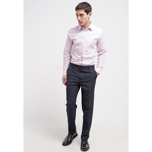 Burton Menswear London Spodnie garniturowe navy zalando  długie