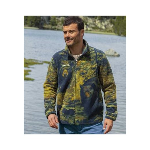 Polarowa bluza z nadrukiem Canadian Forest ze sklepu Atlas For Men w kategorii Swetry męskie - zdjęcie 176581501