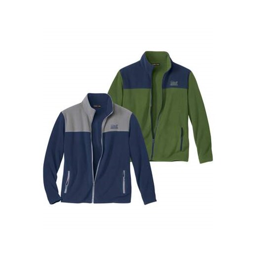Zestaw 2 rozpinanych, polarowych bluz Aspen ze sklepu Atlas For Men w kategorii Bluzy męskie - zdjęcie 176581513