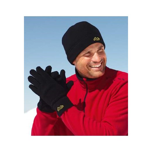 Polarowy zestaw: rękawiczki + czapka ze sklepu Atlas For Men w kategorii Czapki zimowe męskie - zdjęcie 176581542