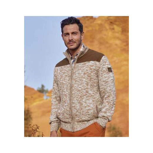 Trykotowy, melanżowy kardigan Casual ze sklepu Atlas For Men w kategorii Swetry męskie - zdjęcie 176581561
