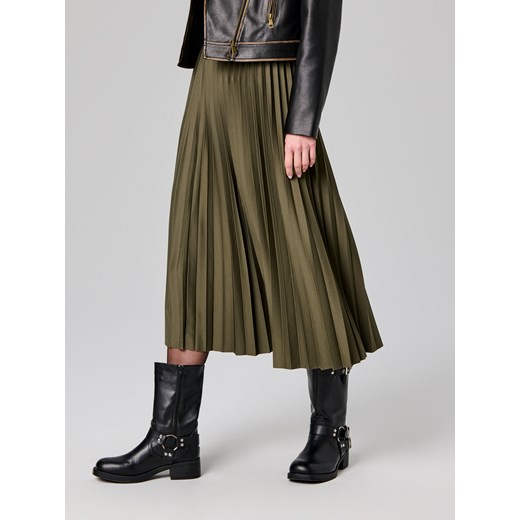 Sinsay - Spódnica plisowana - khaki Sinsay XS Sinsay