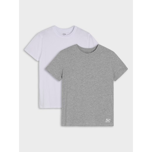 Sinsay - Koszulki 2 pack - biały Sinsay 164 Sinsay