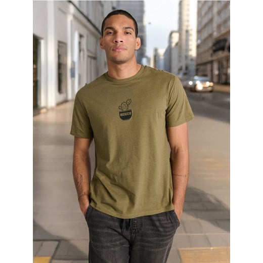 Sinsay - Koszulka - khaki ze sklepu Sinsay w kategorii T-shirty męskie - zdjęcie 176593200