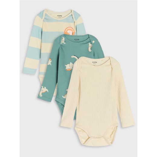 Sinsay - Body 2 pack - kremowy ze sklepu Sinsay w kategorii Body niemowlęce - zdjęcie 176593224