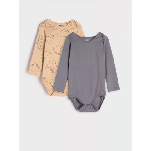 Sinsay - Body 2 pack - kremowy ze sklepu Sinsay w kategorii Body niemowlęce - zdjęcie 176593403