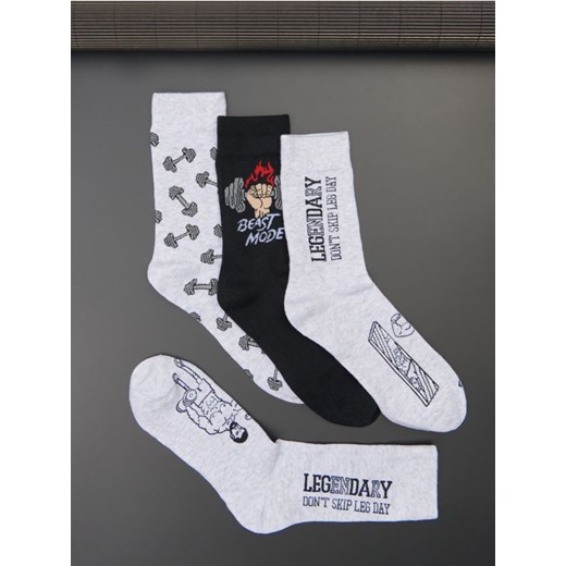 Sinsay - Skarpetki 3 pack - wielobarwny ze sklepu Sinsay w kategorii Skarpetki męskie - zdjęcie 176593602