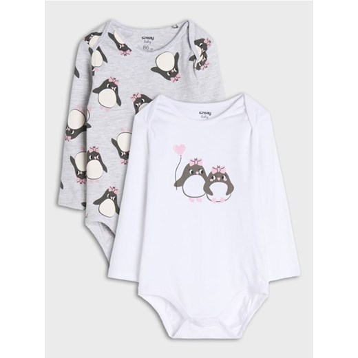 Sinsay - Body 2 pack - biały ze sklepu Sinsay w kategorii Body niemowlęce - zdjęcie 176593864