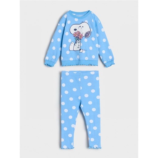 Sinsay - Komplet dzianinowy Snoopy - niebieski ze sklepu Sinsay w kategorii Komplety niemowlęce - zdjęcie 176594442