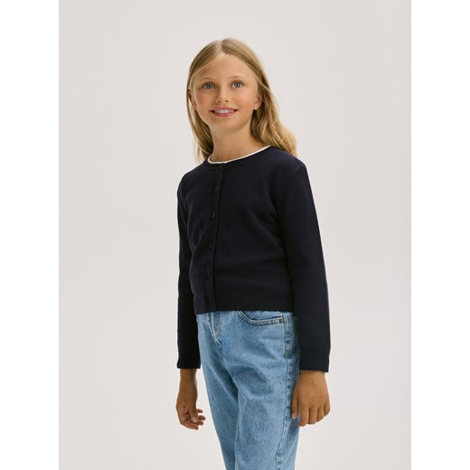Reserved - Kardigan na guziki - granatowy ze sklepu Reserved w kategorii Swetry dziewczęce - zdjęcie 176595953