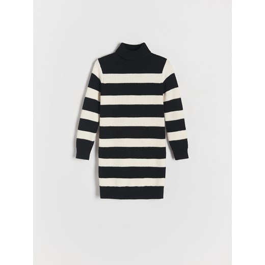 Reserved - Dzianinowa sukienka w paski - wielobarwny Reserved 164 (13 lat) Reserved