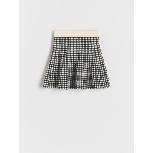 Reserved - Dzianinowa spódnica w pepitkę - wielobarwny Reserved 158 (12 lat) Reserved